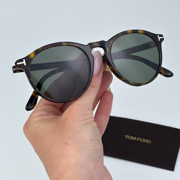 Tom Ford FT0904/S 52R AURELE BRAND NEW Sunglasses Havana Green Polarized Unisex - Picture 2 of 12